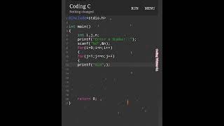 Pattern Tutorial Video ll C programming language ll #viral #viralvideo #c #css #youtubeshort