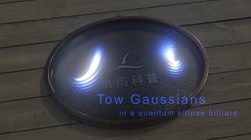 Tow Gaussians in a Quantum Ellipse Billiard
