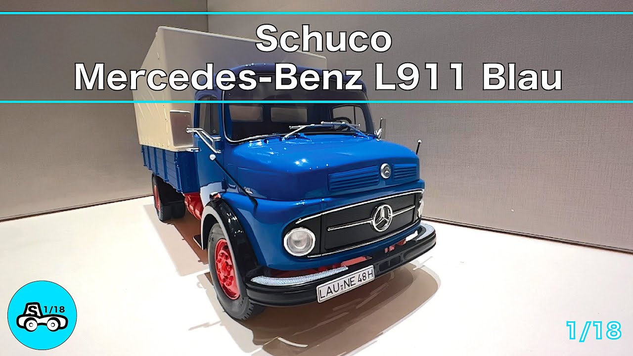 Schuco Mercedes-Benz L911 Blau 1/18 - YouTube