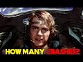 Every Time Anakin Skywalker Crashes in Star Wars