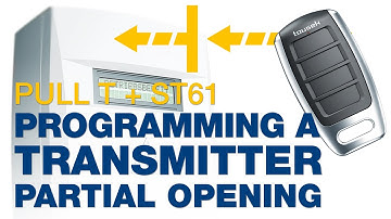 Programming a transmitter for partial opening PULL T + ST61