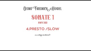 G.F.  Händel  Sonata 1 in g minor,HWV 360/ accompaniment 4.Presto SLOW