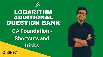 Indices and Log | Chapter 1 | Additional Question Bank Q. 88 to Q. 97 | Fast Math for CA Foundation