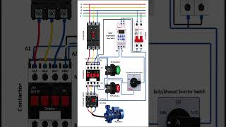 3 Phase Motor Auto &amp; Manual Control Wiring Diagram