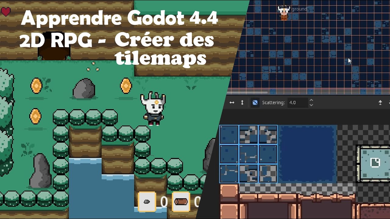 Apprendre Godot 4.4 - 03 - Tilemaps & autotile - YouTube
