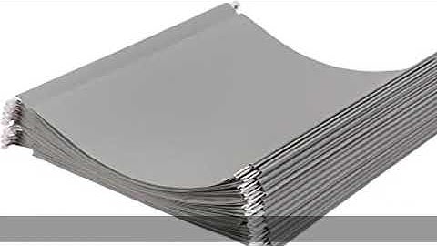 Amazon Basics Hanging File Folders, Letter Size, Gray, 25-Pack