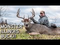 MONSTER Illinois Buck!! | November Bow Hunting Action