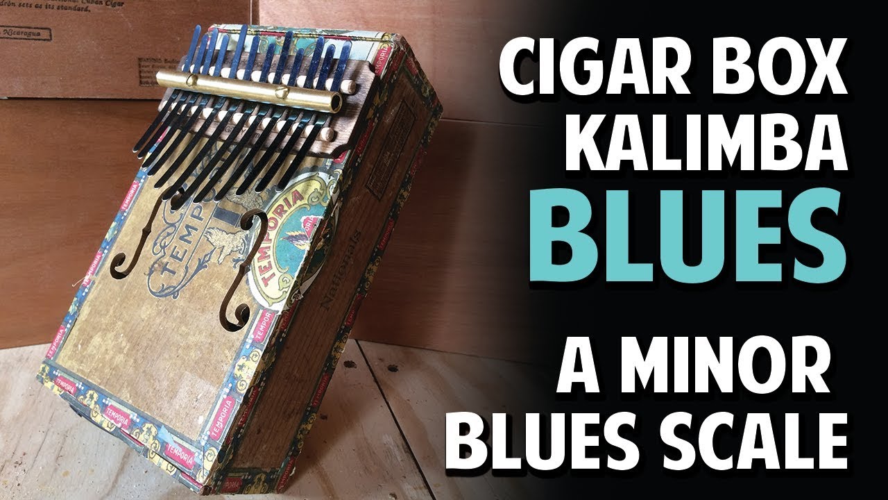 Cigar Box Kalimba BLUES! How to change the tuning to an A Minor