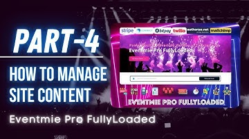 Eventmie Pro Fullyloaded | Part-4 | How to Manage Site Content