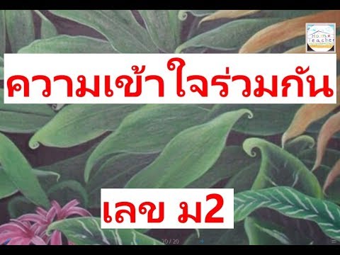 ความเข้าใจร่วมกัน เลข ม2