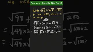 Can You Simplify This? GCSE Maths Challenge! #shorts #gcsemaths #surds