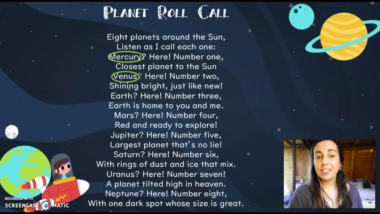 Solar system vocabulary words