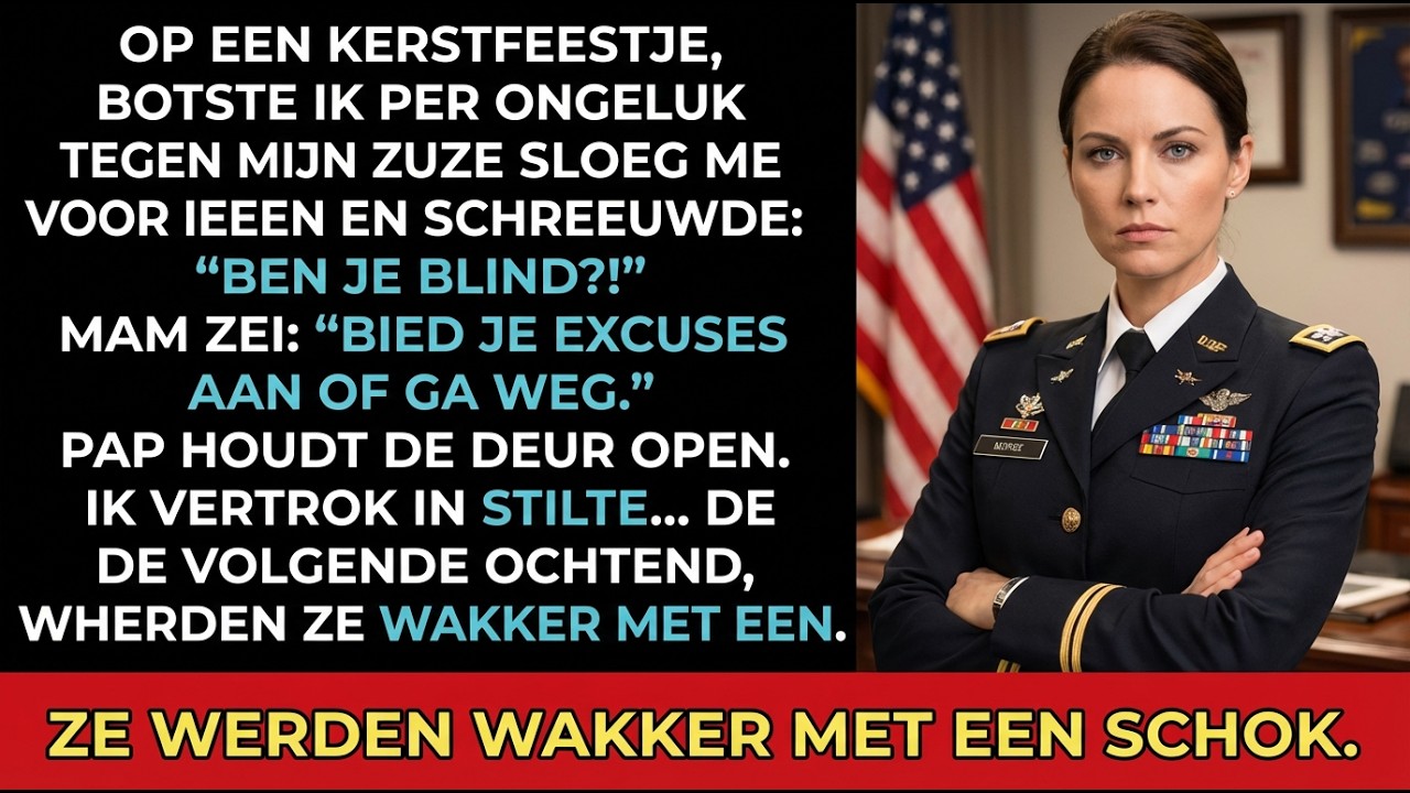 Op een kerstfeest sloeg mijn zus me: “Ben je blind?” — Dat verwachtte ze niet...