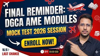 DGCA AME Modules Mock Test 2026✌️🔥 | Final Reminder Unlocked | Download "The Aviation Mind" App Now 