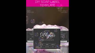 Personalized Soap Label Template Printable | Downloadable Wrap Around Soap Bar Labels | Soap Labels