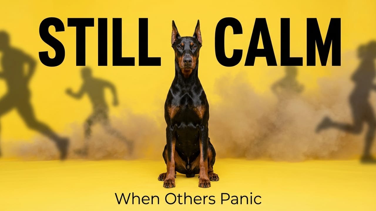 Why Dobermans Stay Calm When Other Dogs Panic