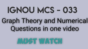 Ignou mcs - 033 Graph Theory
