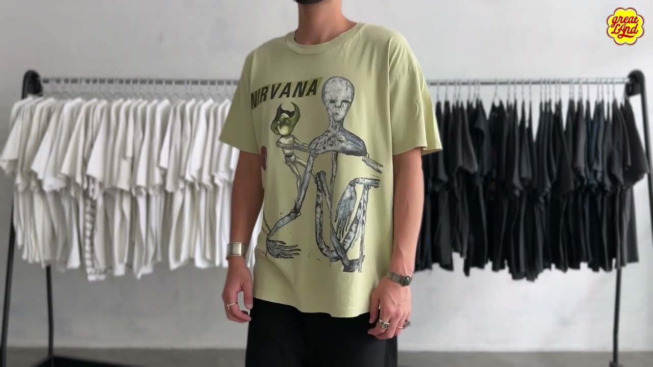 【新品タグ付】NIRVANA UK限定/日本未発売カラー 英国買付 希少L NIRVANA INCESTICIDE PALE GREEN ANVIL XL 9124 |