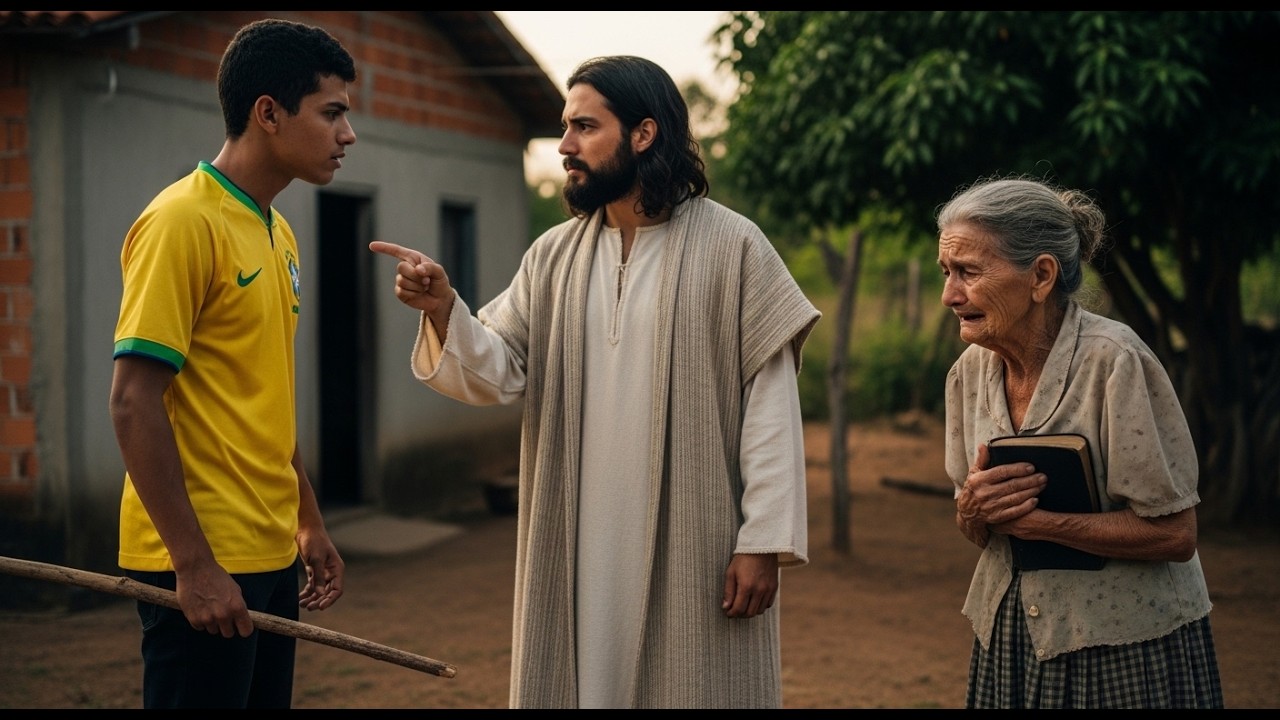 Jesus da lição em filho que batia na cara da mãe idosa de 80 anos - ele era violento com ela