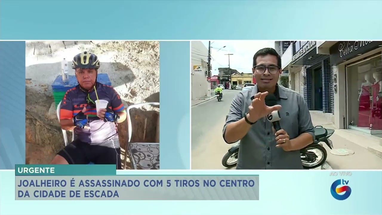 URGENTE: Joalheiro é assassinado com 5 tiros no centro da cidade de Escada.