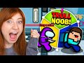 Using the Wheel to TROLL Noob1234 in Among Us!