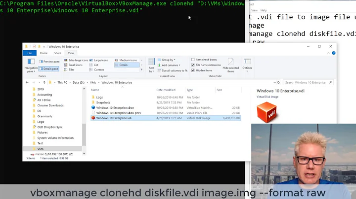 How to Convert a VirtualBox Disk File (.vdi) to a Raw Image File