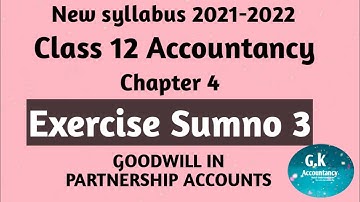 12th Accountancy chapter4(Exercise sumno3)