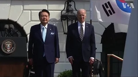 拜登总统在白宫欢迎韩国总统尹锡悦 - 天天要闻