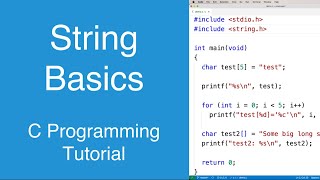 String Basics | C Programming Tutorial