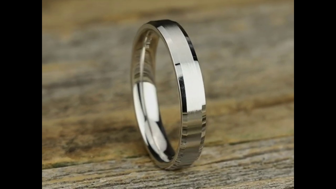 CF64416W - 4mm Men's White Gold Ring