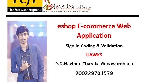 Web Project Task 03 | 1st Year | Semester 01 | Java Institute | Navindu Tharaka