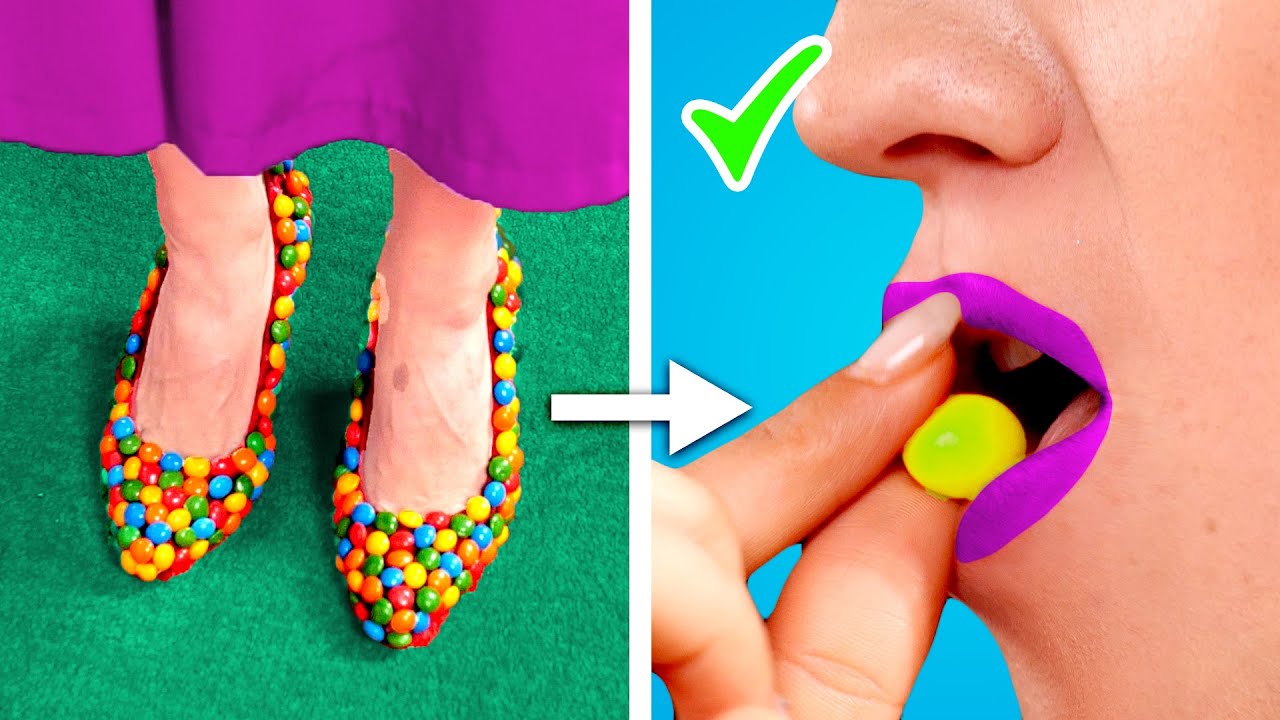 SNEAK FOOD INTO A FASHION SHOW! 11 Clever Ways to Sneak Candy Anywhere You Go!