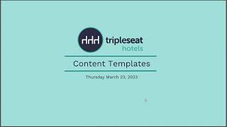 Content Templates, Terms & Conditions, Documents