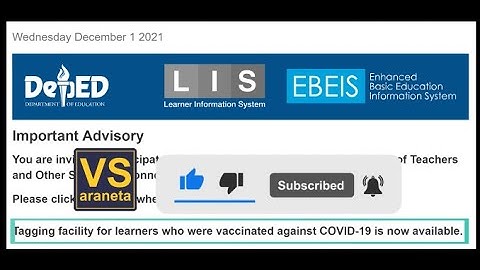 How to tag Vaccinated Learners in the Learner Information System (LIS)
