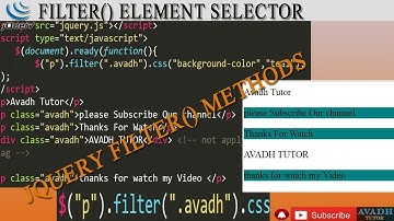 jquery filter method || jquery filter element || jquery select specific elements