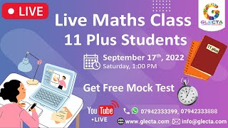Free Online Math Class for 11Plus Students | Online Preparation for 11Plus exams | Glecta