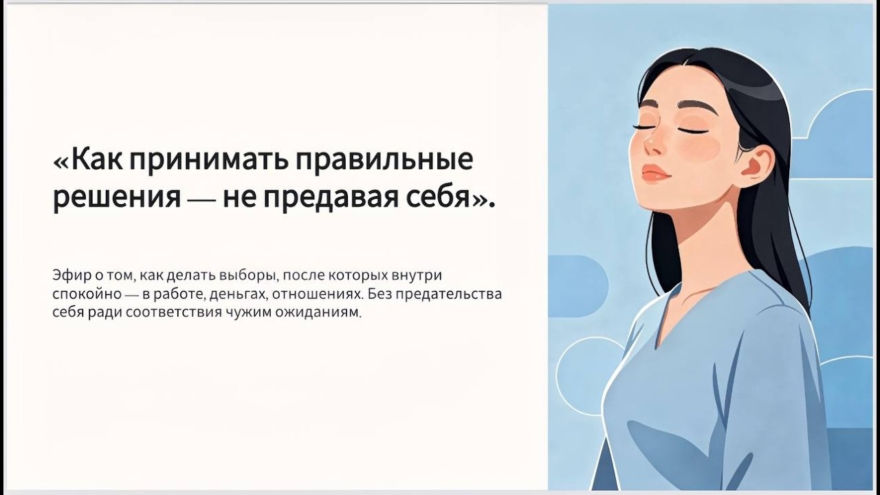 «Как принимать правильные решения - не предавая себя».