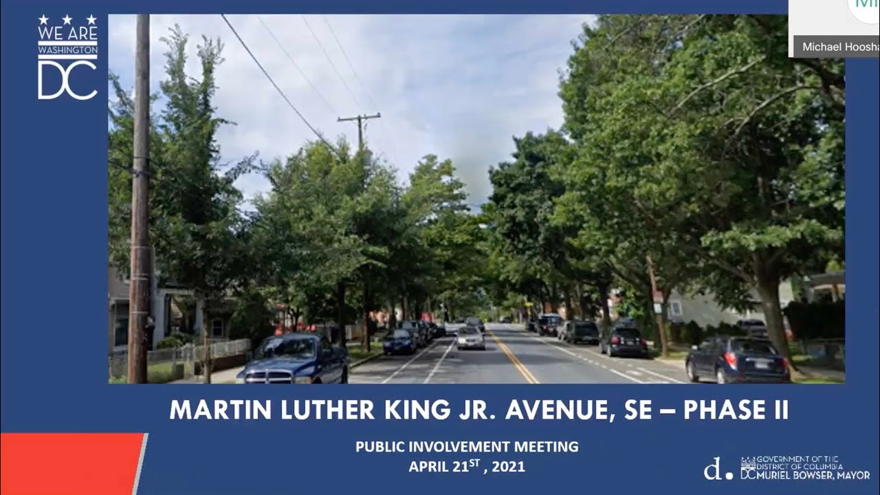 Martin Luther King Jr Avenue Se Phase Ii Project South Capitol St Se To 4th Street Se 65 Design Youtube
