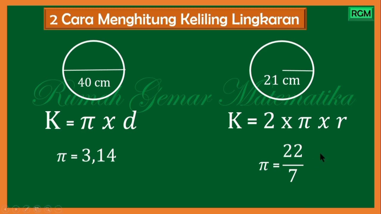 CARA MENGHITUNG KELILING LINGKARAN #kelilinglingkaran #lingkaran
