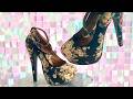 From the Kitty Love Shoeseum: Office London Vintage Roses &amp; Linen  Cross Strap Platform Court Shoes