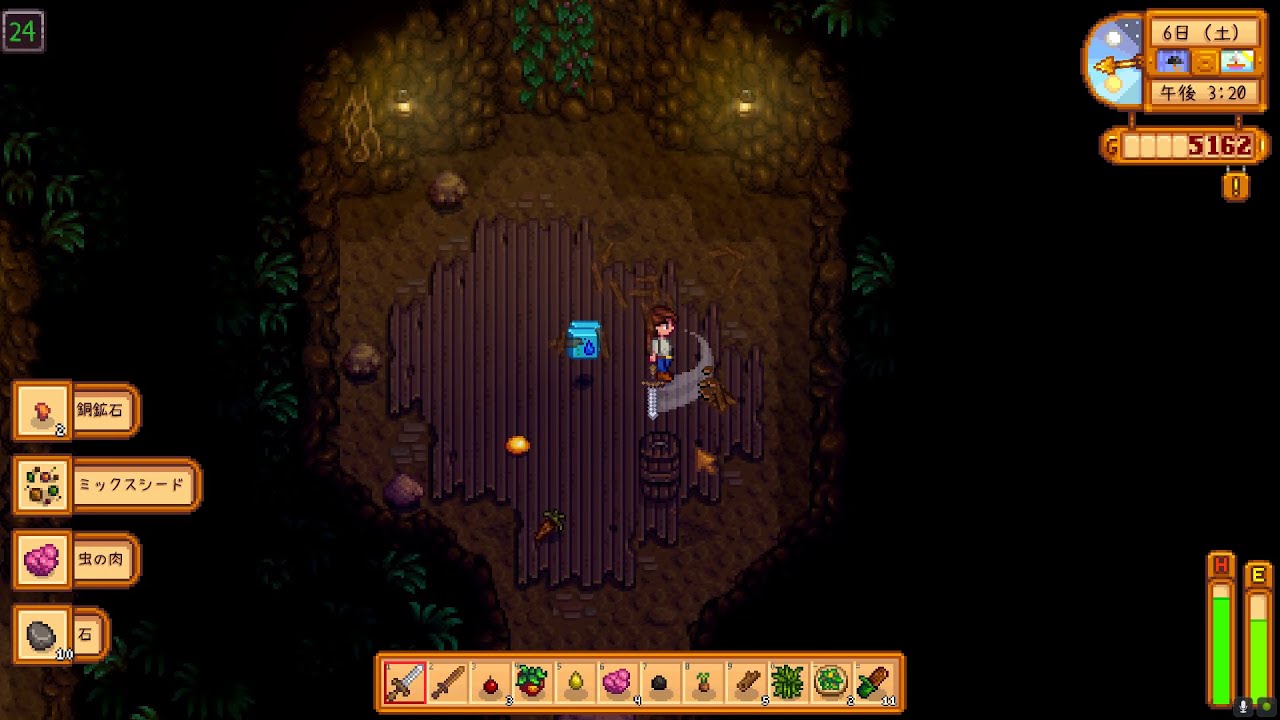 Stardew Valley】#33 鉱山探検25Fに到達！やっと鉄鉱石が出始めました