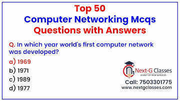 Top 50 Computer Networking Mcqs | Networking mcq questions and answers | Next G Classes Institute