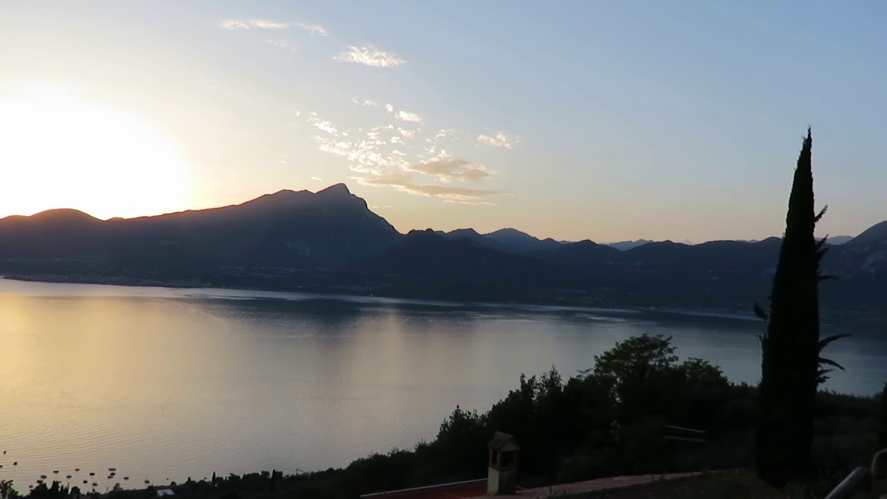 Lake Garda sunset Albisano, Italy YouTube