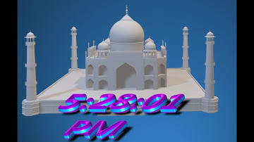 MatsClock 120107 - Free Taj Mahal 3D PowerPoint Digital Clock PPT Timer