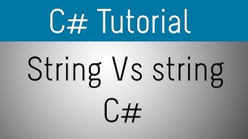 Difference Between String and string In C#