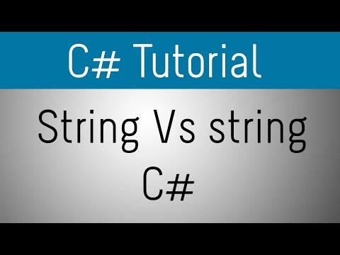 Video: Hva er forskjellen mellom streng og streng i C#?