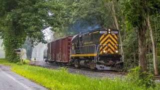 Chasing Ontario Midland with Livonia Avon & Lakeville 423 an Alco C424, Sodus to Newark NY 8-3-26