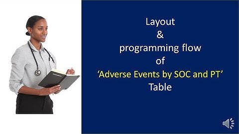 Clinical SAS TFLs: Adverse Events by SOC and PT - layout and programming flow