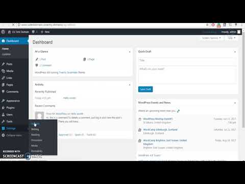 Tutorial 4: Wordpress Settings Part 1