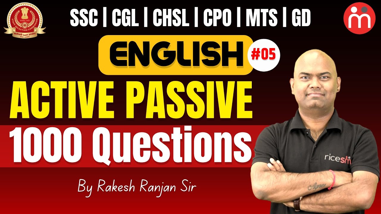 SSC CPO 2024 | English | 1000 Active and Passive Voice Questions ...